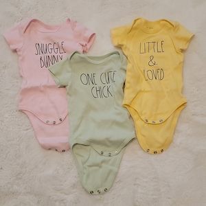 Rae Dunn Baby Pastel Onesies (6-9M)